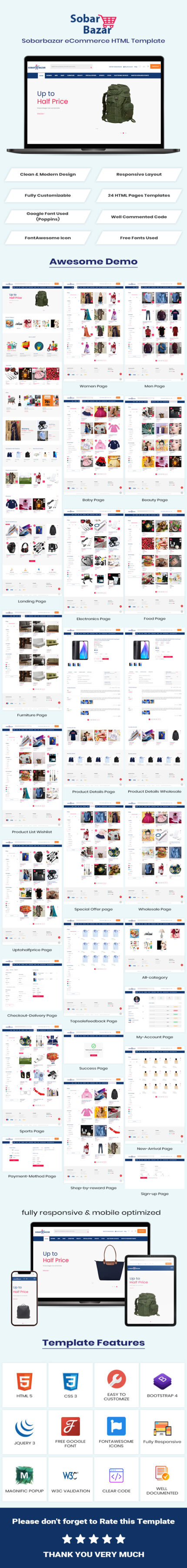 Sobarbazar - Template Situs Web eCommerce Responsif Terbaik - Fitur Gambar 1