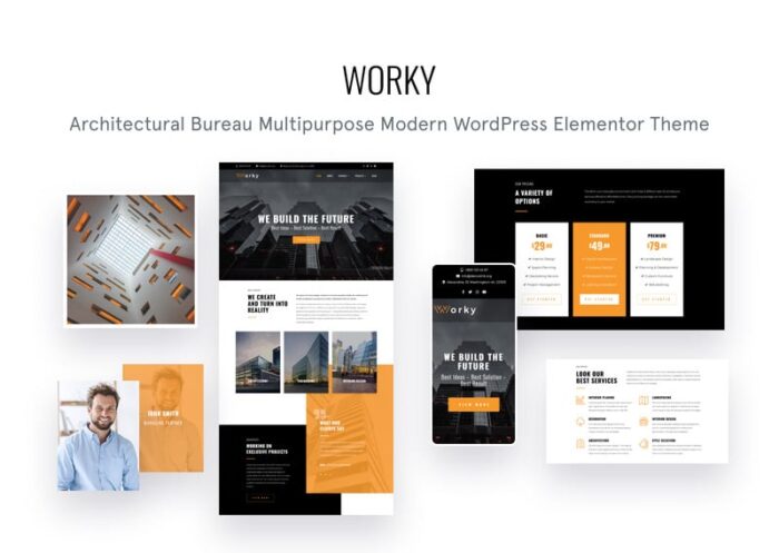 Worky - Tema WordPress Modern Multiguna Architectural Bureau Elementor - Fitur Gambar 1