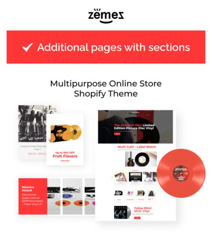 Vinyl - Tema Kreatif Shopify eCommerce Toko Musik - Fitur Gambar 1