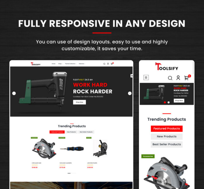 Toolsify Megastore –Tools and Machine Shopify 2.0 Template Responsif - Fitur Gambar 5