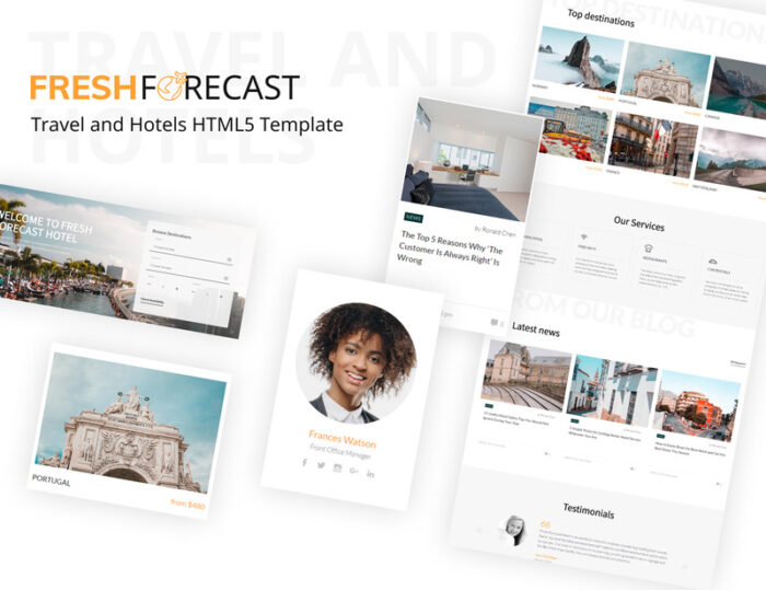 Prakiraan Terbaru - Template HTML5 Perjalanan dan Hotel - Fitur Gambar 1