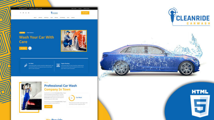 Templat Situs Web Halaman Arahan Layanan Cuci Mobil Cleanride - Fitur Gambar 1