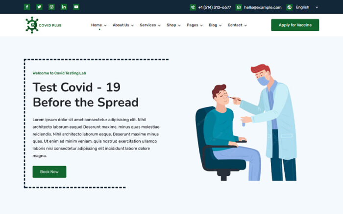 Covid Plus - Template HTML Situs Web Coronavirus, Rumah Sakit, Diagnostik, Klinik, Lab, dan Toko Medis - Fitur Gambar 1