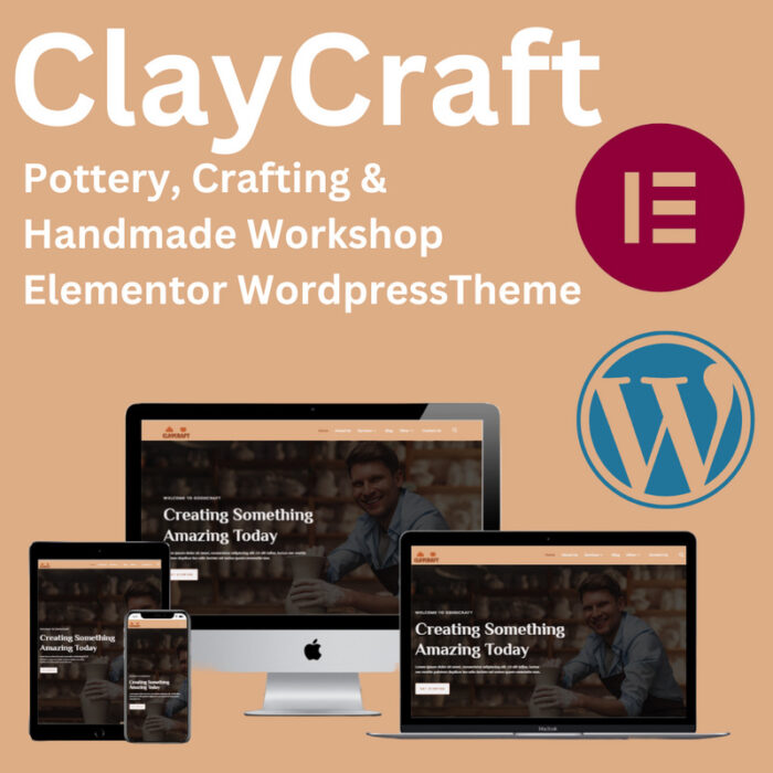 ClayCraft - Bengkel Tembikar, Kerajinan & Buatan Tangan Elementor WordpressTheme - Fitur Gambar 1