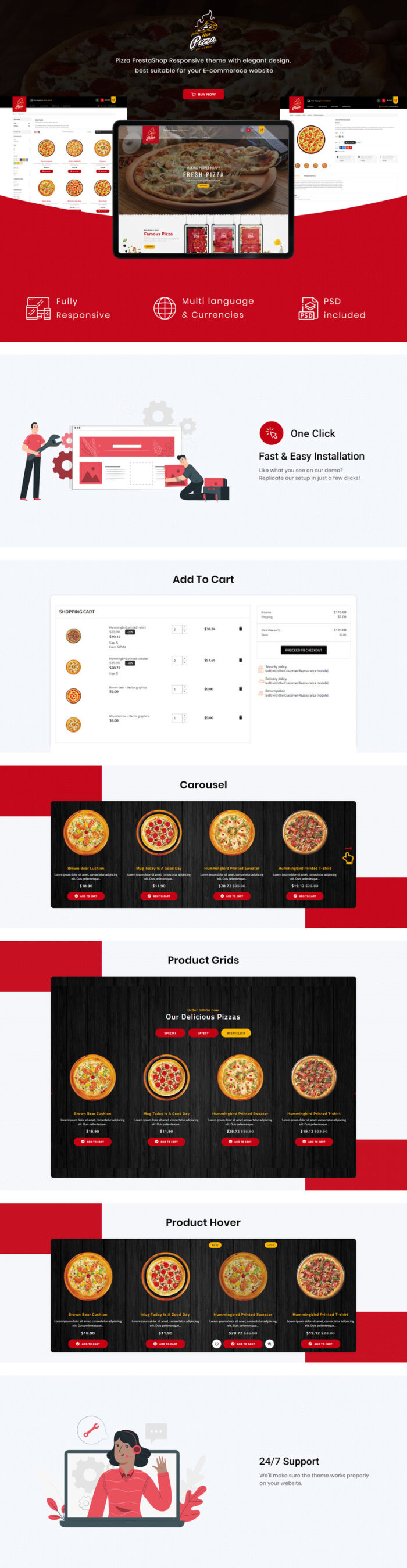 Pizza - Template PrestaShop Makanan Cepat Saji & Pizza - Fitur Gambar 1