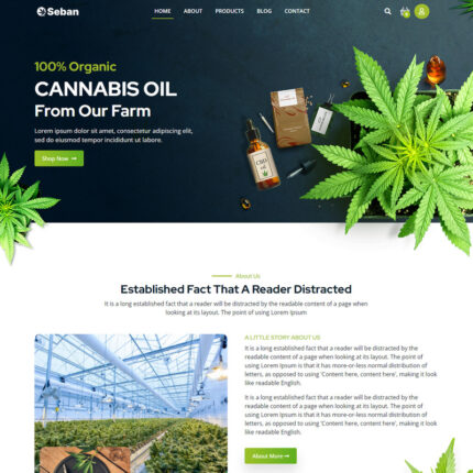 Seban - Cannabis dan Mariyuana Medis, Template Situs Web HTML5 Toko Minyak CBD - Fitur Gambar 1