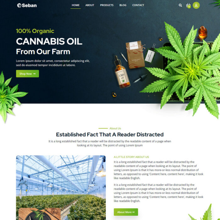 Seban - Cannabis dan Mariyuana Medis, Template Situs Web HTML5 Toko Minyak CBD - Fitur Gambar 1