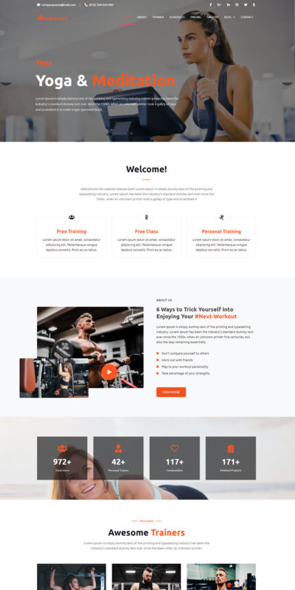 Gym Boxer - Template Halaman Arahan HTML5 Bootstrap untuk Kebugaran Gym - Fitur Gambar 1