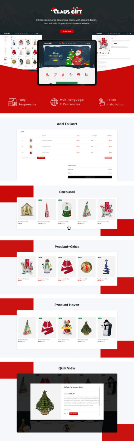 Clausgift - Tema WooCommerce Responsif Hadiah Natal - Fitur Gambar 1