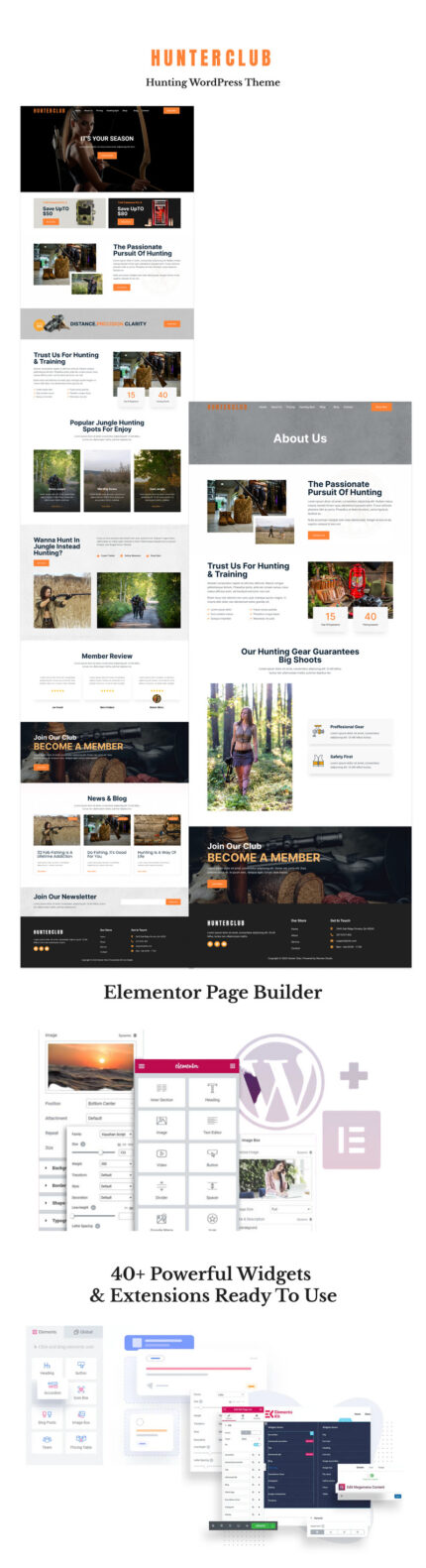 Tema WordPress Hunter Club - Berburu & Aktivitas Luar Ruangan - Fitur Gambar 1