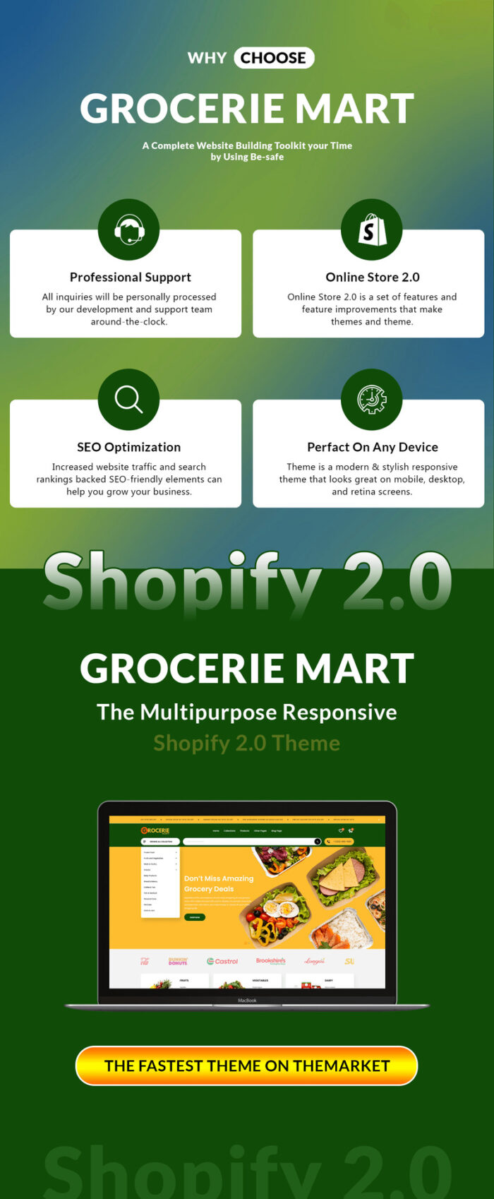 Grocerie Mart - Tema Shopify Toko Makanan Segar & Grosir - Fitur Gambar 1