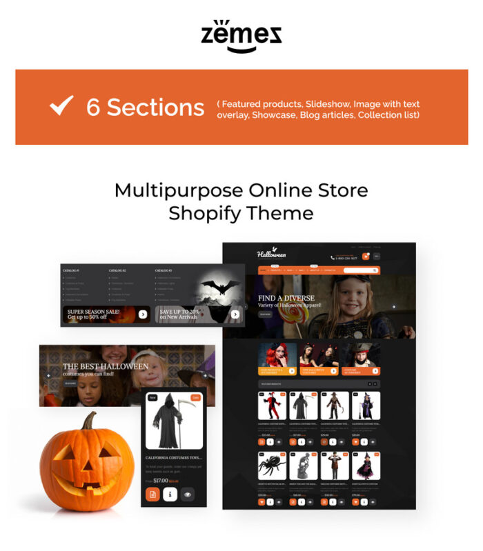 Tema Shopify Kostum Halloween - Fitur Gambar 1