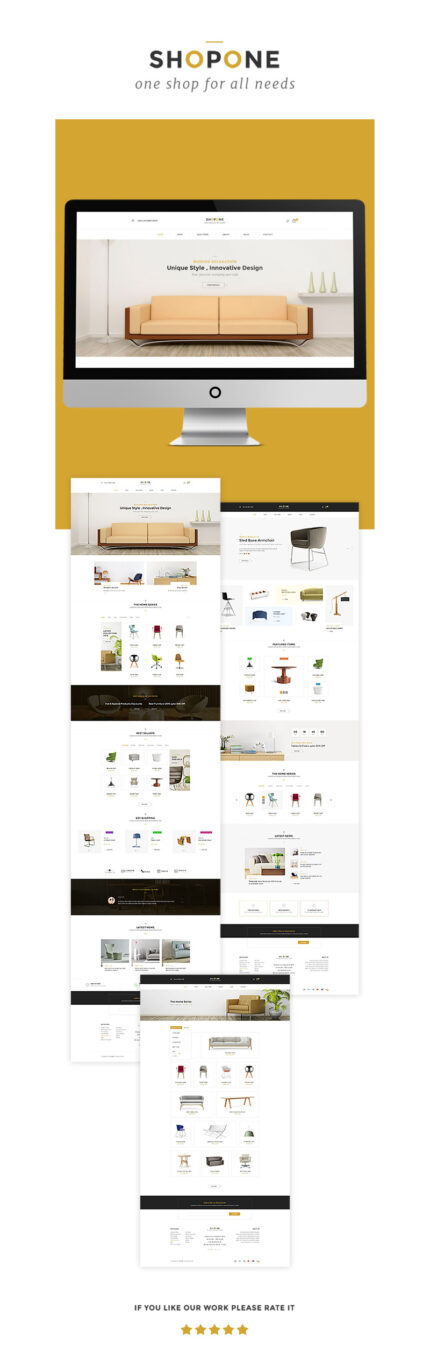 Shopone - Template Situs Web Toko Mebel - Fitur Gambar 1