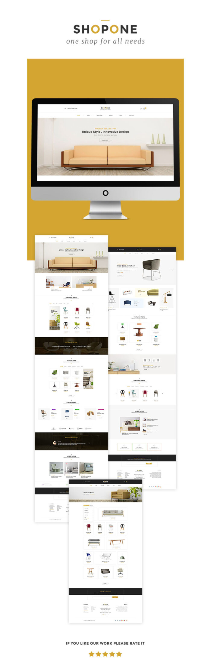 Shopone - Template Situs Web Toko Mebel - Fitur Gambar 1