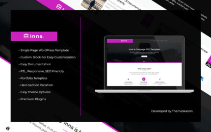 Tema WordPress Halaman Tunggal Inna - Fitur Gambar 1