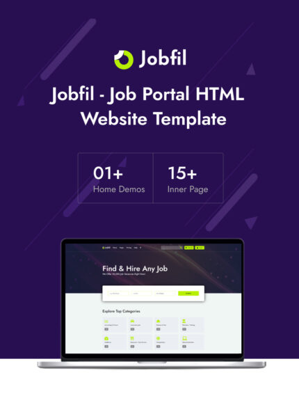 Jobfil - Template Situs Web HTML Portal Pekerjaan - Fitur Gambar 1