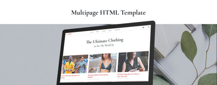 Template Situs Web HTML5 Multihalaman Majalah Mode Pakaian Terbaik - Fitur Gambar 1