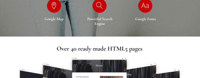 Template Situs Web HTML5 Multihalaman Majalah Mode Pakaian Terbaik - Fitur Gambar 5