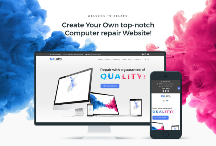 ReLabs - Tema WordPress Perbaikan Komputer - Fitur Gambar 1