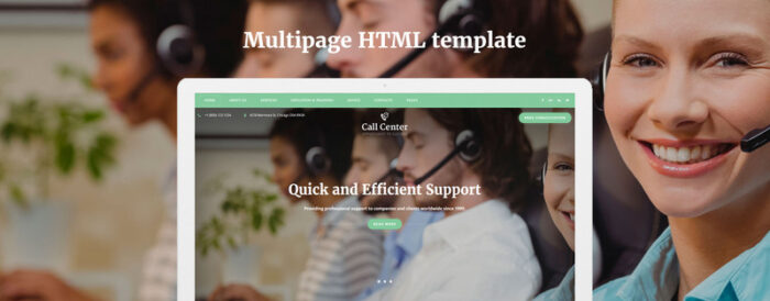 Call Center - Template Situs Web HTML Multihalaman Call Center Responsif - Fitur Gambar 1