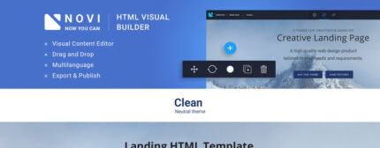 Clear - Template Halaman Arahan Agensi Kreatif HTML Sederhana dengan Novi Builder - Fitur Gambar 1