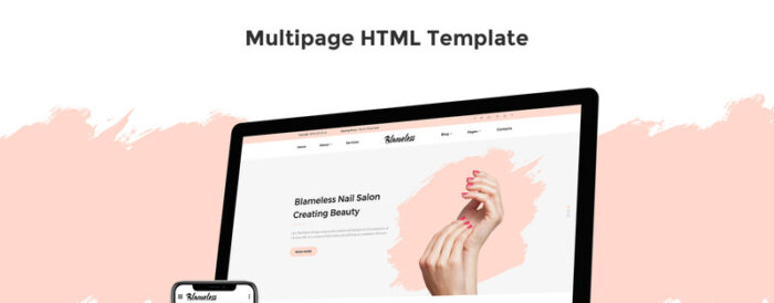 Blameless - Template Situs Web HTML5 Multihalaman Salon Kuku - Fitur Gambar 1