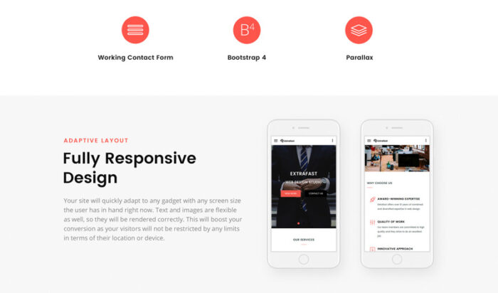ExtraFast - Template Halaman Arahan HTML5 Web Design Studio - Fitur Gambar 6