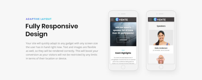 Evente - Template Halaman Arahan Konferensi Desain Web - Fitur Gambar 5