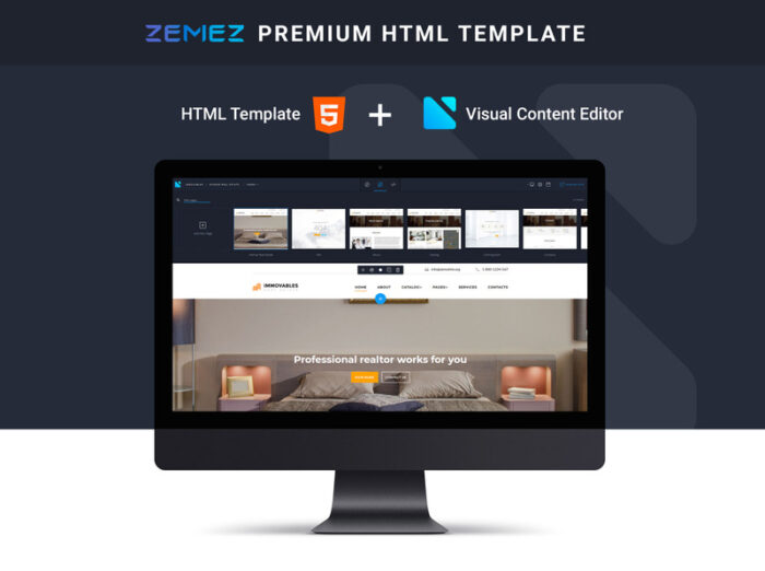 Immovables - Template Situs Web HTML5 Responsif Real Estat Bersih - Fitur Gambar 1