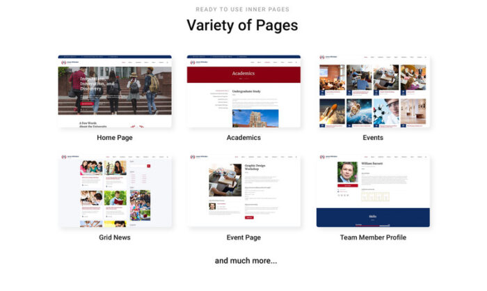 James Whitaker - Template Situs Web Siap Pakai Universitas - Fitur Gambar 3
