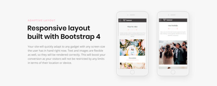 Amour - Template Situs Web HTML Bootstrap Bersih Multihalaman Pernikahan - Fitur Gambar 5