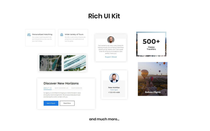 Go Agency - Template Halaman Arahan HTML Bootstrap Bersih Agen Perjalanan - Fitur Gambar 2