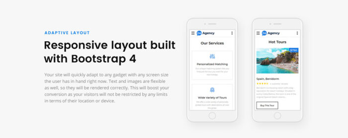 Go Agency - Template Halaman Arahan HTML Bootstrap Bersih Agen Perjalanan - Fitur Gambar 5