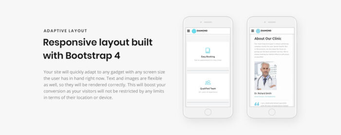 Diamond - Kedokteran Gigi Template Halaman Arahan Bootstrap HTML Bersih 5 - Fitur Gambar 6