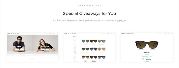 Blinky - Toko Kacamata ECommerce Minimal Elementor - Fitur Gambar 2