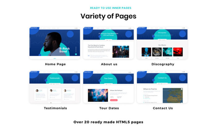 B-Rock Band - Template Situs Web HTML Kreatif Multihalaman Band Musik - Fitur Gambar 3