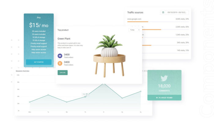 GreenDesk - Template Admin Dashboard Bersih Responsif Serbaguna - Fitur Gambar 4