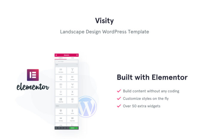 Visity - Desain Lanskap dengan Tema WordPress Elementor - Fitur Gambar 1