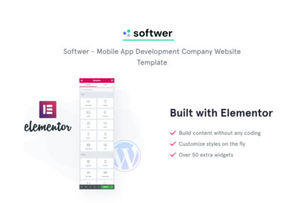 Perangkat Lunak - Template Situs Web Perusahaan Pengembangan Aplikasi Seluler Tema WordPress - Fitur Gambar 1