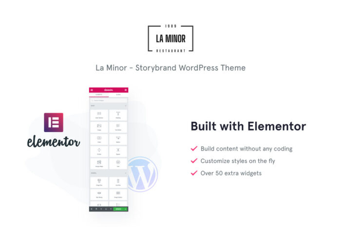 La Minor - Tema WordPress Storybrand Hitam-Putih Minimalis - Fitur Gambar 1