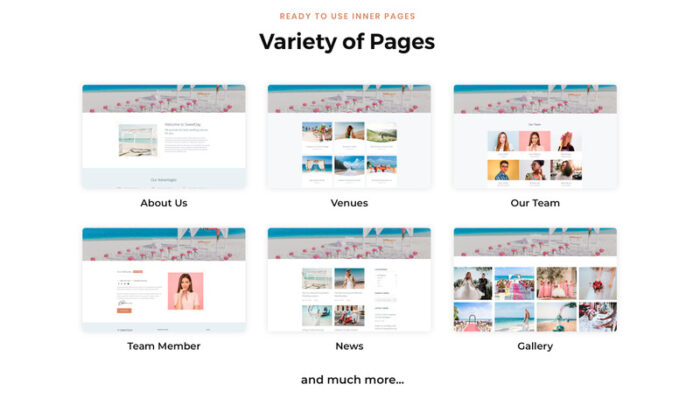 SweetDay - Template Situs Web Agensi Tempat Pernikahan - Fitur Gambar 2