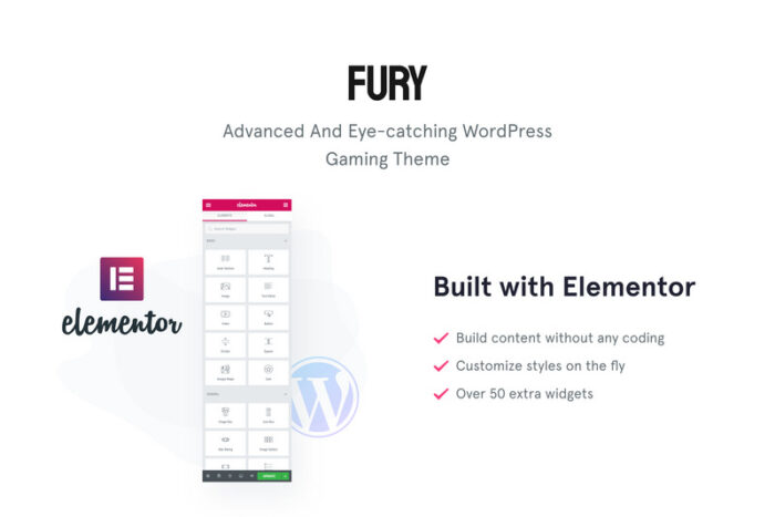 Fury - Tema WordPress Gaming Canggih dan Menarik - Fitur Gambar 1