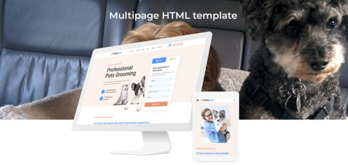 FluffyLook - Template Situs Web Salon Perawatan Hewan Peliharaan - Fitur Gambar 2