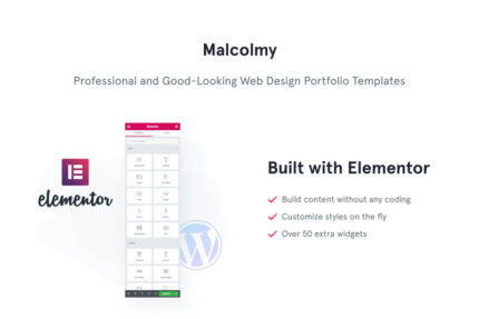 MalcolmY - Template Portofolio Desain Web Profesional dan Menarik - Fitur Gambar 1