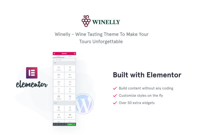 Winelly - Tema Mencicipi Anggur dengan Tema WordPress Elementor - Fitur Gambar 1