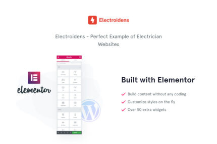 Electroidens - Situs web teknisi listrik dengan Tema WordPress Elementor - Fitur Gambar 1