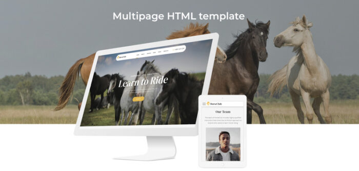 HorseClub - Template Situs Web HTML Multihalaman Hewan Elegan - Fitur Gambar 2