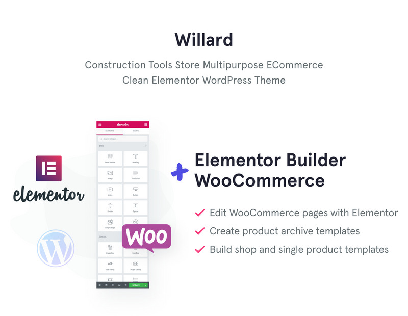 Willard - Toko Alat Konstruksi Serbaguna ECommerce Tema Elementor WooCommerce Bersih - Fitur Gambar 1