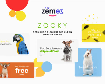 Zooky - Tema Shopify Bersih E-dagang Toko Hewan Peliharaan - Fitur Gambar 1