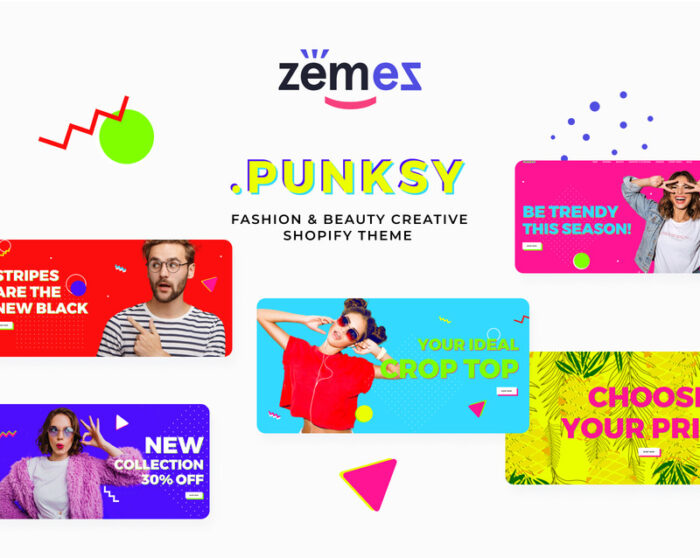 PUNSKY - Tema Shopify Kreatif Fashion & Kecantikan - Fitur Gambar 1